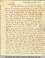 Letter, Louis de Tousard, New Orleans, La., to John Clement Stocker, Philadelphia