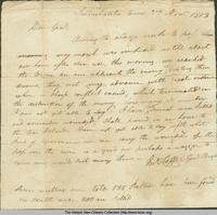 Letter, Brigadier General John Coffee, [Commanding Tennessee Mounted Gunmen], Tallushatche Town, [Fla.] to Major General [Andrew] Jackson