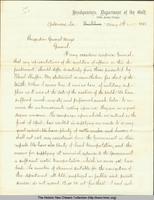 Nathaniel P. Banks Letter