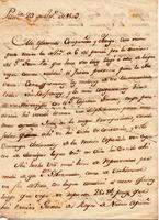 Letter, Francisco Caso y Luengo, Pensacola, to Pierre-Joseph Favrot