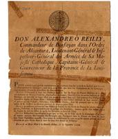 Proclamation of Alejandro O'Reilly, New Orleans