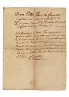 Order issued by Pierre-Joseph Favrot, Baton Rouge