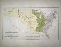 Carte de l'adjonction progressive des divers etats au territoires et a l'union constitutionelle Des Etats Unis De L'Amerique Du Nord