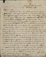 Personal letter from Jefferson Davis, Lennoxville, Canada, to T.J. Wharton, Jackson, Mississippi