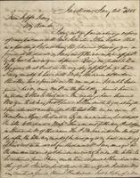 Personal letter from T.J. Wharton, Jackson, Mississippi, to Jefferson Davis, [in Mississippi]