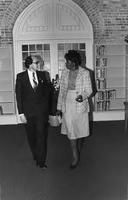 Bell, Louis Charbonnet and Lucille Lloyd at library, 1982-1983