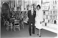 Bell, Rep. Louis Charbonnet and Principal Lucille Lloyd at library dedication, 1982-1983